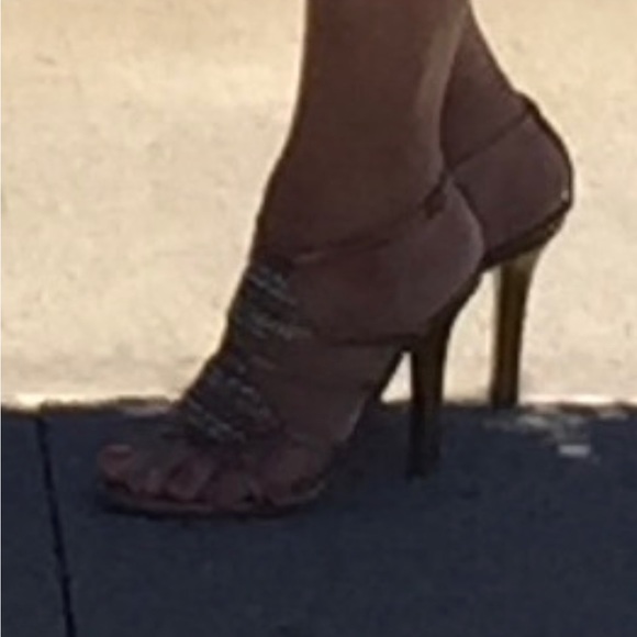 Jimmy Choo Metallic Nappa Neutral heels - Picture 4 of 4